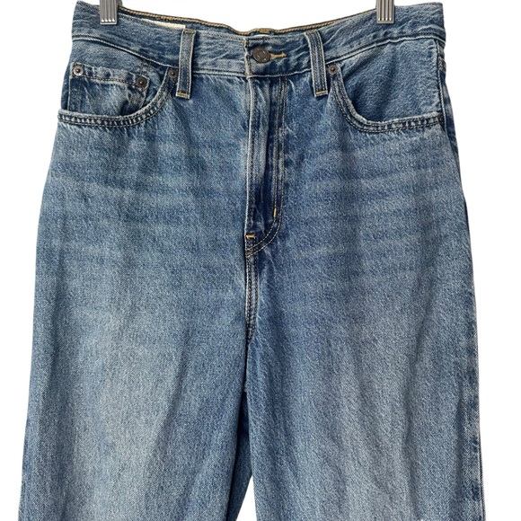 Levi's Premium High Loose Distressed Flare Jeans Size 27 - Picture 4 of 10